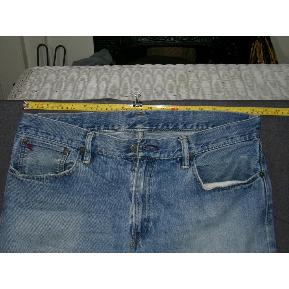 Polo Ralph Lauren Denim Jeans Mens Light Wash Classic Fit - Picture 3 of 7